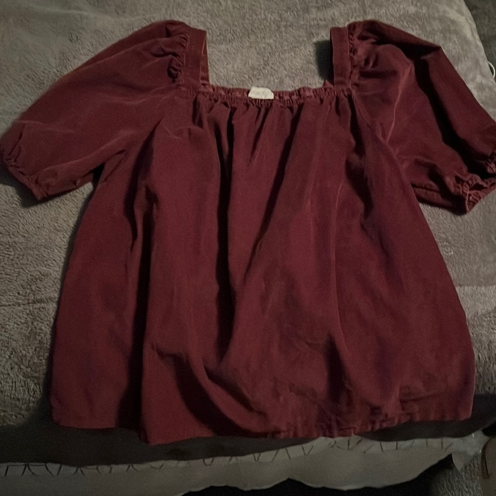 Burgundy loft top